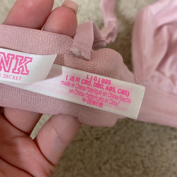 Pink Crushed Velvet Bralette - Picture 3 of 3